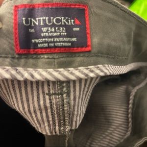 NWT UntuckIt Gray Chinos Sz 34x 32